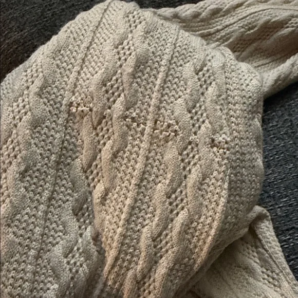 Beige Ruched Front Knit Top - Picture 5 of 6